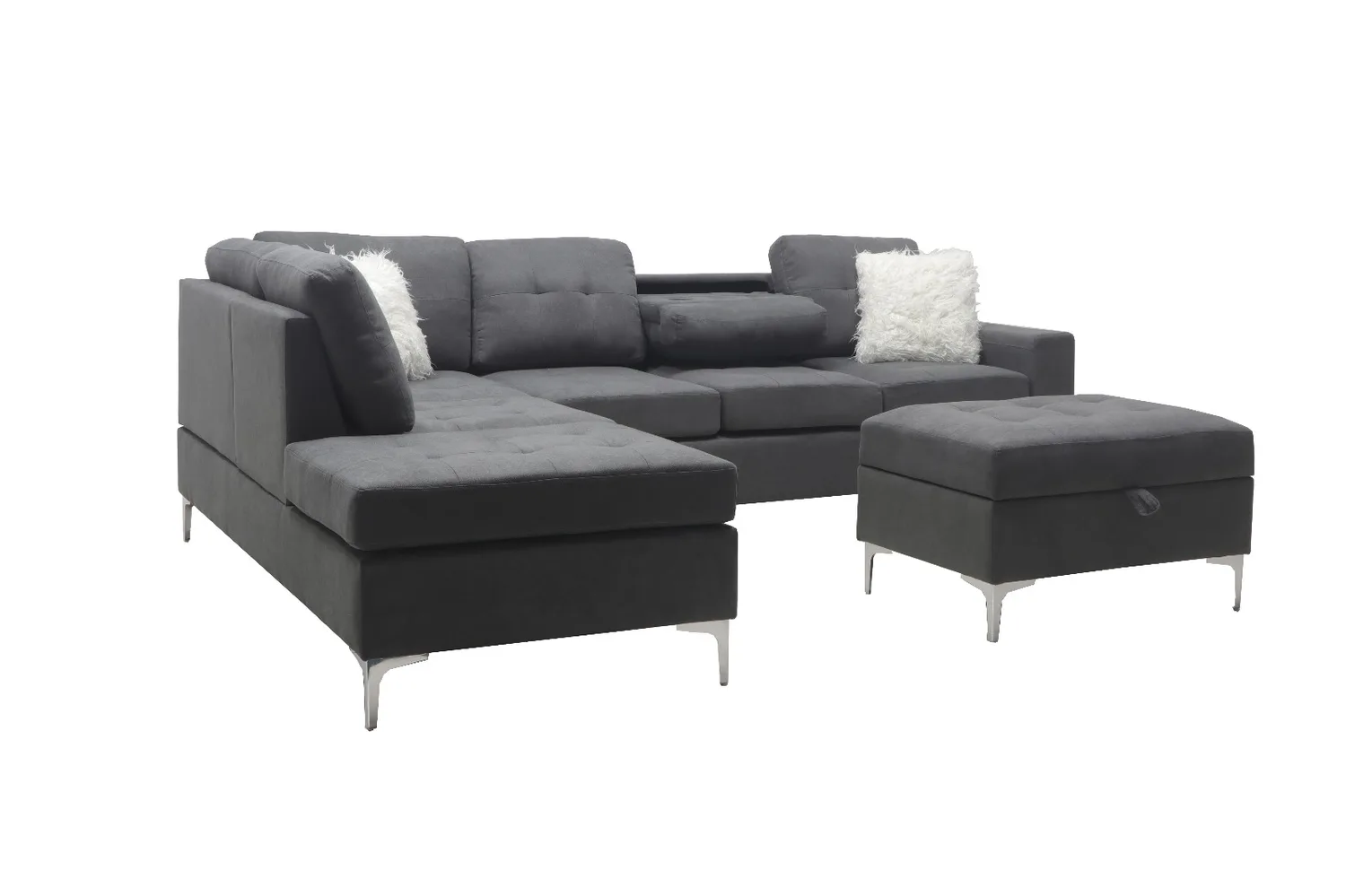 Lilly Hammer - Fabric Family Sofa Metal Legs - 6 Seater