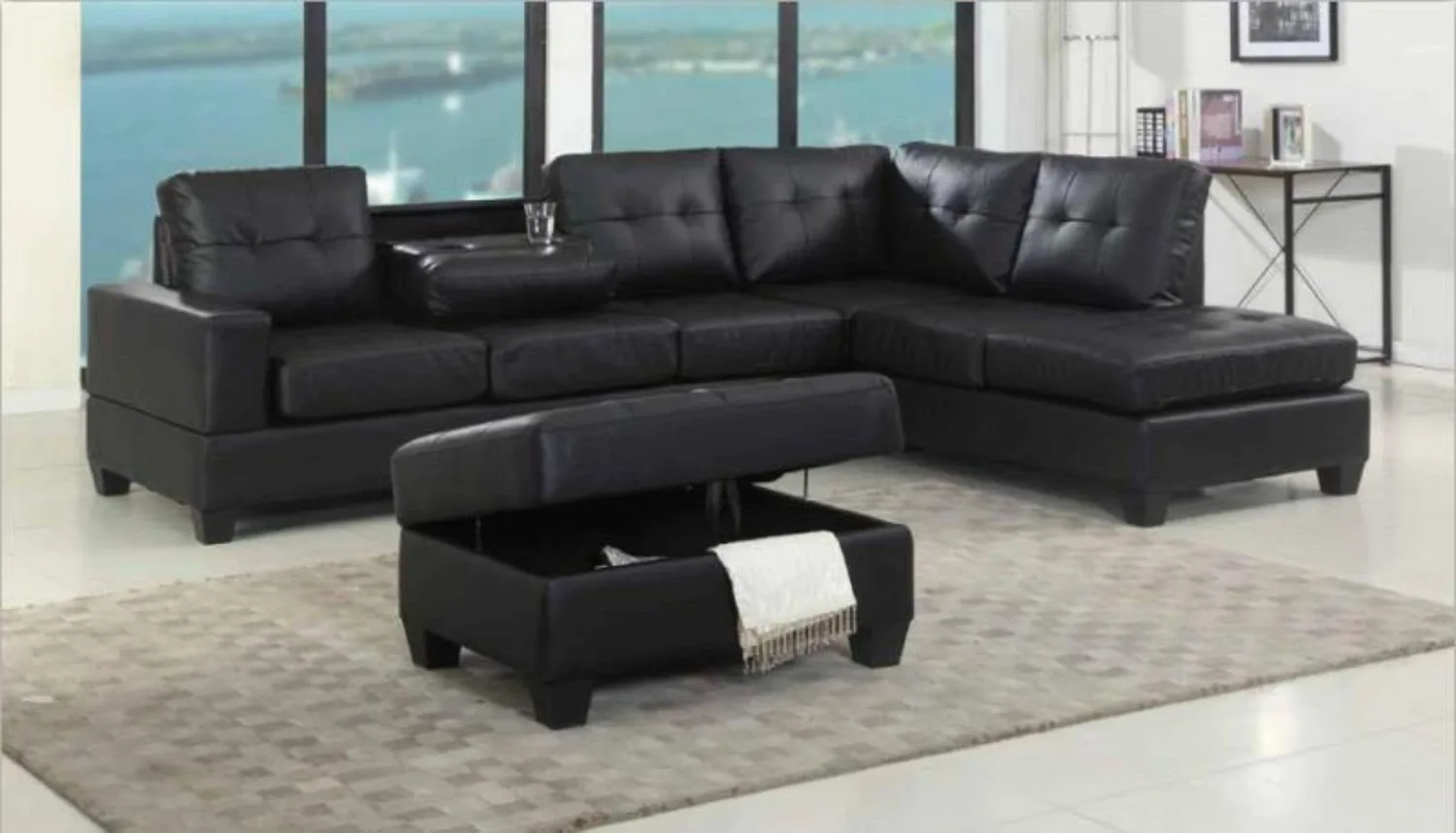 Roma Leather PU Sectional
