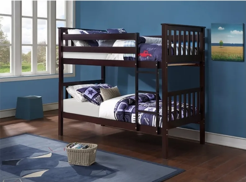 B-101 - Single - Single Wooden Bunk